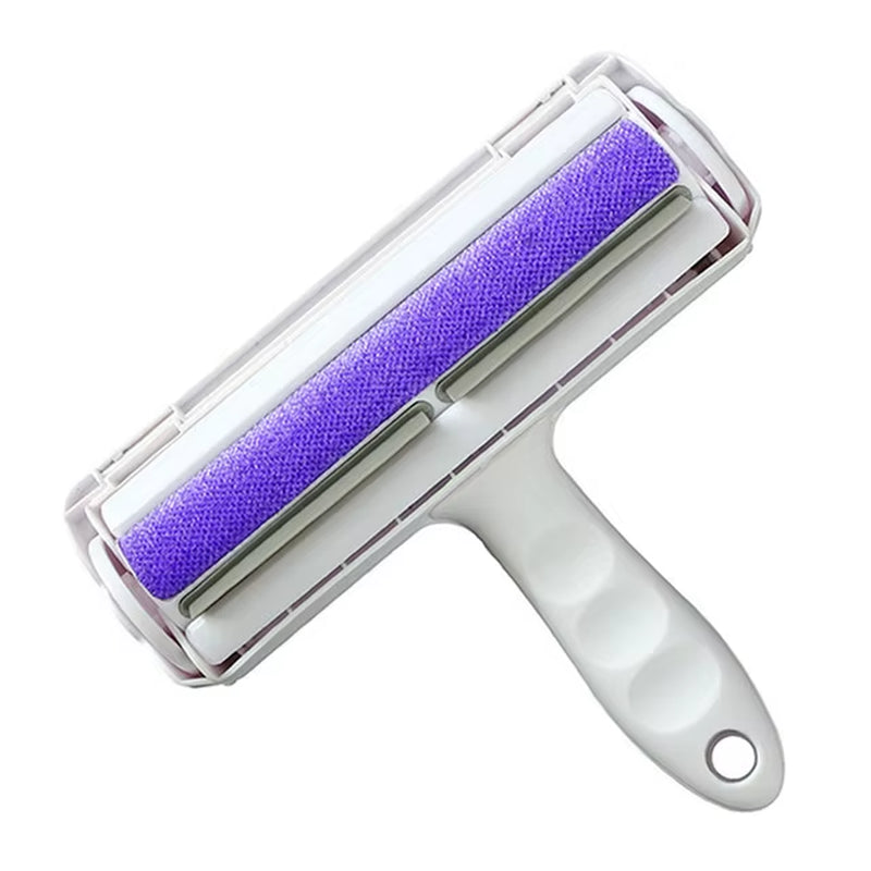 Self-Cleaning Lint Sticking Roller Dedusting Roller Pet Hair Remover Brush 2-Way Removing Dog Cat Hair from Sofa Carpet Clothes